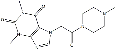 1,3-dimethyl-7-[2-(4-methyl-1-piperazinyl)-2-oxoethyl]-3,7-dihydro-1H-purine-2,6-dione 结构式