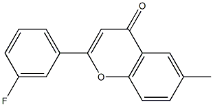 2-(3-fluorophenyl)-6-methyl-4H-chromen-4-one 结构式