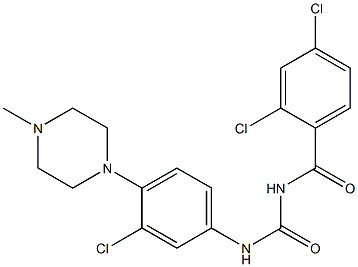 N-[3-chloro-4-(4-methyl-1-piperazinyl)phenyl]-N'-(2,4-dichlorobenzoyl)urea 结构式