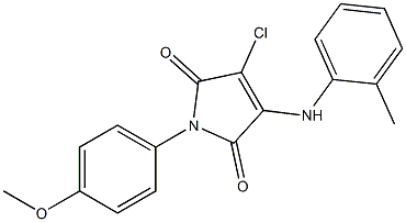 3-chloro-1-(4-methoxyphenyl)-4-(2-toluidino)-1H-pyrrole-2,5-dione 结构式