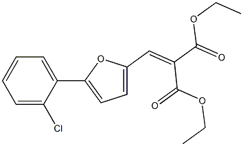 diethyl 2-{[5-(2-chlorophenyl)-2-furyl]methylene}malonate 结构式