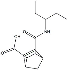 3-{[(1-ethylpropyl)amino]carbonyl}bicyclo[2.2.1]hept-5-ene-2-carboxylic acid 结构式