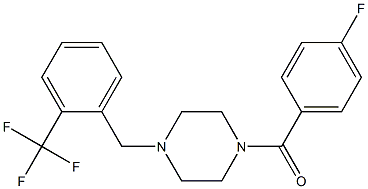 1-[(4-fluorophenyl)carbonyl]-4-{[2-(trifluoromethyl)phenyl]methyl}piperazine 结构式