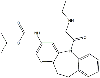 isopropyl 5-[(ethylamino)acetyl]-10,11-dihydro-5H-dibenzo[b,f]azepin-3-ylcarbamate 结构式