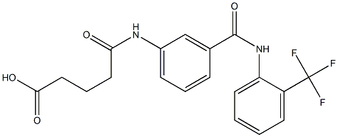 5-oxo-5-(3-{[2-(trifluoromethyl)anilino]carbonyl}anilino)pentanoic acid 结构式