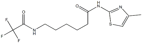N-(4-methyl-1,3-thiazol-2-yl)-6-[(trifluoroacetyl)amino]hexanamide 结构式