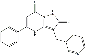 5-phenyl-3-(3-pyridinylmethyl)pyrazolo[1,5-a]pyrimidine-2,7(1H,4H)-dione 结构式