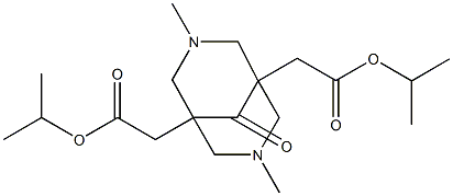 isopropyl [5-(2-isopropoxy-2-oxoethyl)-3,7-dimethyl-9-oxo-3,7-diazabicyclo[3.3.1]non-1-yl]acetate 结构式