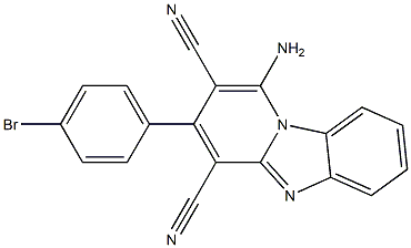 1-amino-3-(4-bromophenyl)pyrido[1,2-a]benzimidazole-2,4-dicarbonitrile 结构式