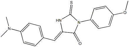 5-[4-(dimethylamino)benzylidene]-3-(4-methoxyphenyl)-2-thioxo-4-imidazolidinone 结构式