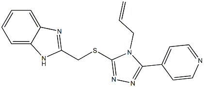 2-({[4-allyl-5-(4-pyridinyl)-4H-1,2,4-triazol-3-yl]sulfanyl}methyl)-1H-benzimidazole 结构式