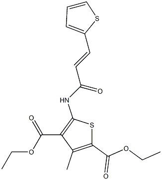 diethyl 3-methyl-5-{[3-(2-thienyl)acryloyl]amino}-2,4-thiophenedicarboxylate 结构式