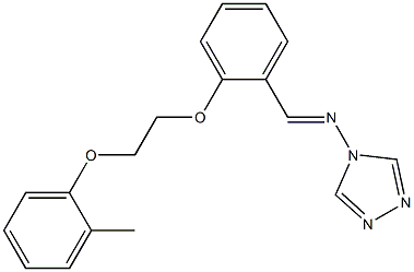 N-{2-[2-(2-methylphenoxy)ethoxy]benzylidene}-N-(4H-1,2,4-triazol-4-yl)amine 结构式