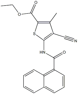 ethyl 4-cyano-3-methyl-5-(1-naphthoylamino)-2-thiophenecarboxylate 结构式