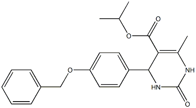 isopropyl 4-[4-(benzyloxy)phenyl]-6-methyl-2-oxo-1,2,3,4-tetrahydro-5-pyrimidinecarboxylate 结构式