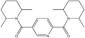 1-({6-[(2,6-dimethyl-1-piperidinyl)carbonyl]-3-pyridinyl}carbonyl)-2,6-dimethylpiperidine 结构式