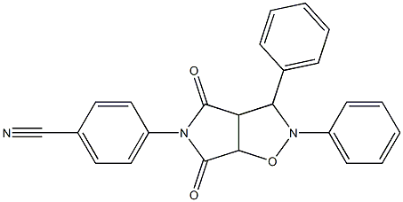 4-(4,6-dioxo-2,3-diphenylhexahydro-5H-pyrrolo[3,4-d]isoxazol-5-yl)benzonitrile 结构式