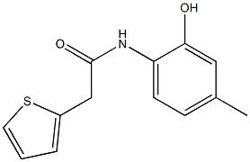 N-(2-hydroxy-4-methylphenyl)-2-(2-thienyl)acetamide 结构式