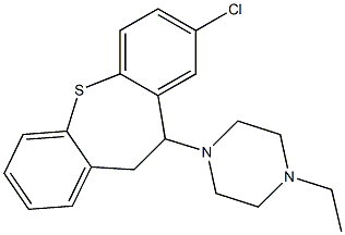 1-(8-chloro-10,11-dihydrodibenzo[b,f]thiepin-10-yl)-4-ethylpiperazine 结构式