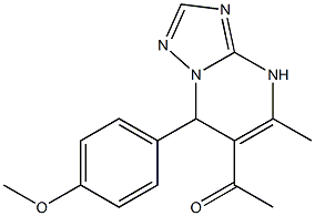 1-[7-(4-methoxyphenyl)-5-methyl-4,7-dihydro[1,2,4]triazolo[1,5-a]pyrimidin-6-yl]ethanone 结构式