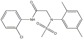 N-(2-chlorophenyl)-2-[2,5-dimethyl(methylsulfonyl)anilino]acetamide 结构式