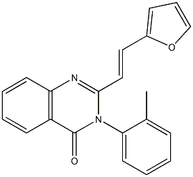 2-[2-(2-furyl)vinyl]-3-(2-methylphenyl)-4(3H)-quinazolinone 结构式