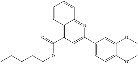 pentyl 2-(3,4-dimethoxyphenyl)-4-quinolinecarboxylate 结构式