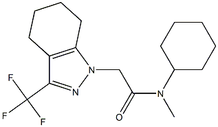 N-cyclohexyl-N-methyl-2-[3-(trifluoromethyl)-4,5,6,7-tetrahydro-1H-indazol-1-yl]acetamide 结构式