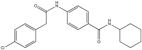 4-{[(4-chlorophenyl)acetyl]amino}-N-cyclohexylbenzamide 结构式