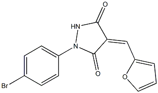 1-(4-bromophenyl)-4-(2-furylmethylene)-3,5-pyrazolidinedione 结构式