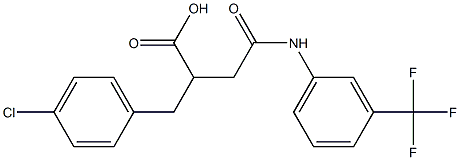 2-(4-chlorobenzyl)-4-oxo-4-[3-(trifluoromethyl)anilino]butanoic acid 结构式