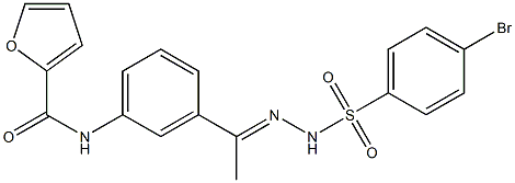 N-(3-{N-[(4-bromophenyl)sulfonyl]ethanehydrazonoyl}phenyl)-2-furamide 结构式