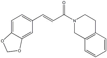 2-[3-(1,3-benzodioxol-5-yl)acryloyl]-1,2,3,4-tetrahydroisoquinoline 结构式