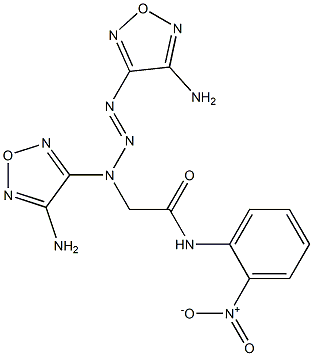 2-[1,3-bis(4-amino-1,2,5-oxadiazol-3-yl)-2-triazenyl]-N-{2-nitrophenyl}acetamide 结构式