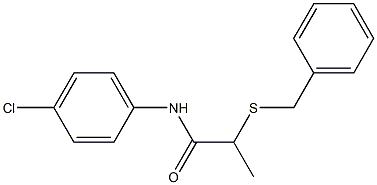 2-(benzylsulfanyl)-N-(4-chlorophenyl)propanamide 结构式