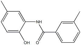 N-(2-hydroxy-5-methylphenyl)-3-methylbenzamide 结构式