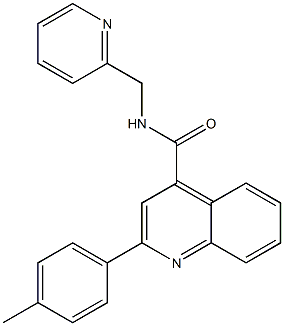 2-(4-methylphenyl)-N-(2-pyridinylmethyl)-4-quinolinecarboxamide 结构式