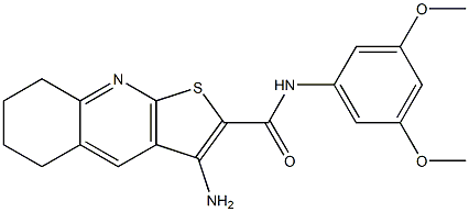 3-amino-N-(3,5-dimethoxyphenyl)-5,6,7,8-tetrahydrothieno[2,3-b]quinoline-2-carboxamide 结构式