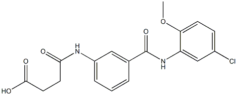 4-{3-[(5-chloro-2-methoxyanilino)carbonyl]anilino}-4-oxobutanoic acid 结构式