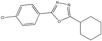2-(4-chlorophenyl)-5-cyclohexyl-1,3,4-oxadiazole 结构式