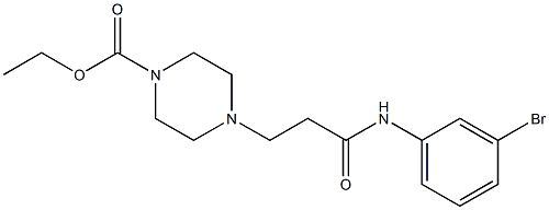 ethyl 4-[3-(3-bromoanilino)-3-oxopropyl]-1-piperazinecarboxylate 结构式