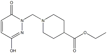 ethyl 1-[(3-hydroxy-6-oxo-1(6H)-pyridazinyl)methyl]-4-piperidinecarboxylate 结构式