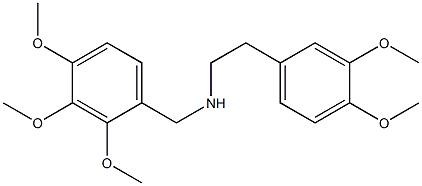 N-[2-(3,4-dimethoxyphenyl)ethyl]-N-(2,3,4-trimethoxybenzyl)amine 结构式