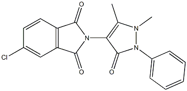 5-chloro-2-(1,5-dimethyl-3-oxo-2-phenyl-2,3-dihydro-1H-pyrazol-4-yl)-1H-isoindole-1,3(2H)-dione 结构式