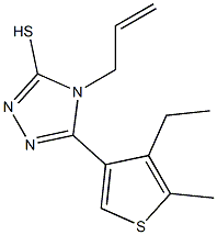 4-allyl-5-(4-ethyl-5-methyl-3-thienyl)-4H-1,2,4-triazole-3-thiol 结构式