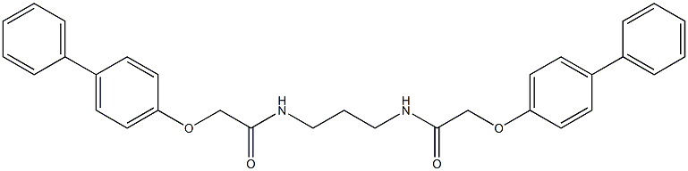 2-([1,1'-biphenyl]-4-yloxy)-N-(3-{[([1,1'-biphenyl]-4-yloxy)acetyl]amino}propyl)acetamide 结构式