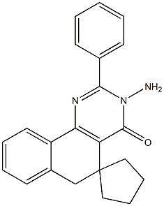 3-amino-2-phenyl-5,6-dihydrospiro(benzo[h]quinazoline-5,1'-cyclopentane)-4(3H)-one 结构式