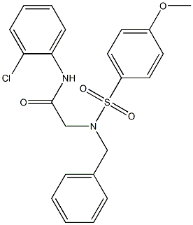 N-(2-chlorophenyl)-2-[{[4-(methyloxy)phenyl]sulfonyl}(phenylmethyl)amino]acetamide 结构式