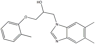 1-(5,6-dimethyl-1H-benzimidazol-1-yl)-3-(2-methylphenoxy)-2-propanol 结构式