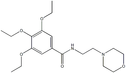 3,4,5-triethoxy-N-[2-(4-morpholinyl)ethyl]benzamide 结构式